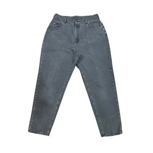 Vtg Riveted Lee Womens size 16S Tapered Leg Mom grey blue Jeans Union made USA